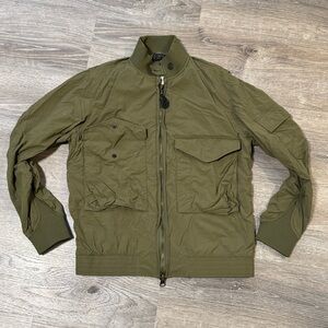 BEAMS Plus x Komatsu Olive Nylon Utility Bomber Jacket Japan Size M